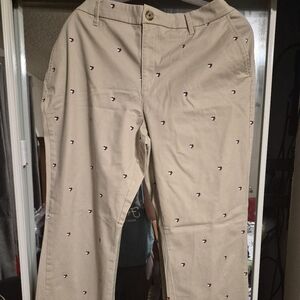 T.H. Classic Sttretch Fit Chino With Red,white And Blue Hearts.